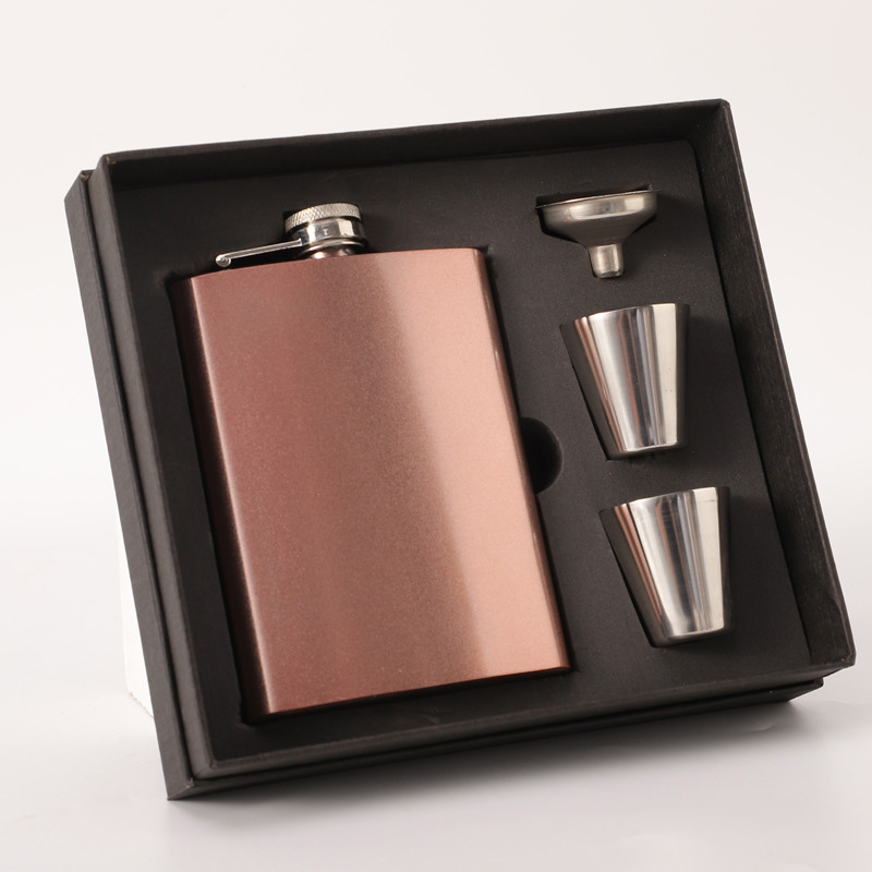1 Set 8oz Hip Flask Stainless Steel Flask Wine Whiskey Alcohol Flasks with Funnel Cups Groomsman: J