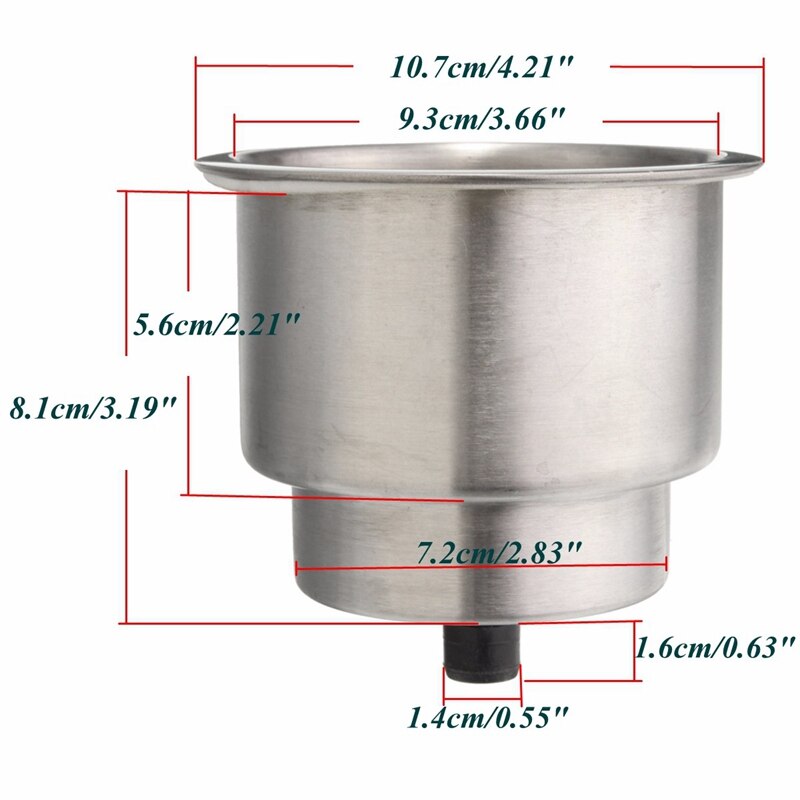 1/2/4 Pcs Marine Stainless Steel 12V LED Light Recessed Built-in Car Cup Drink Holders Sailing Light Rowing Boats Accessories - Foto 3