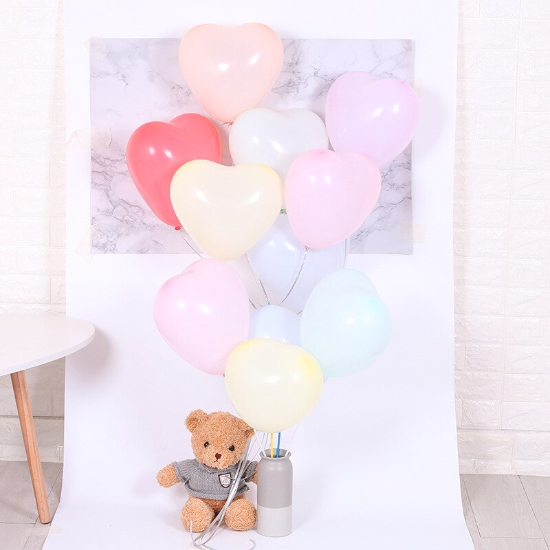 10 stk 12 tommer hjerteballoner macaron farver latex balloner matte farver balloner fødselsdagsfest indretning bryllupsindretning puste global
