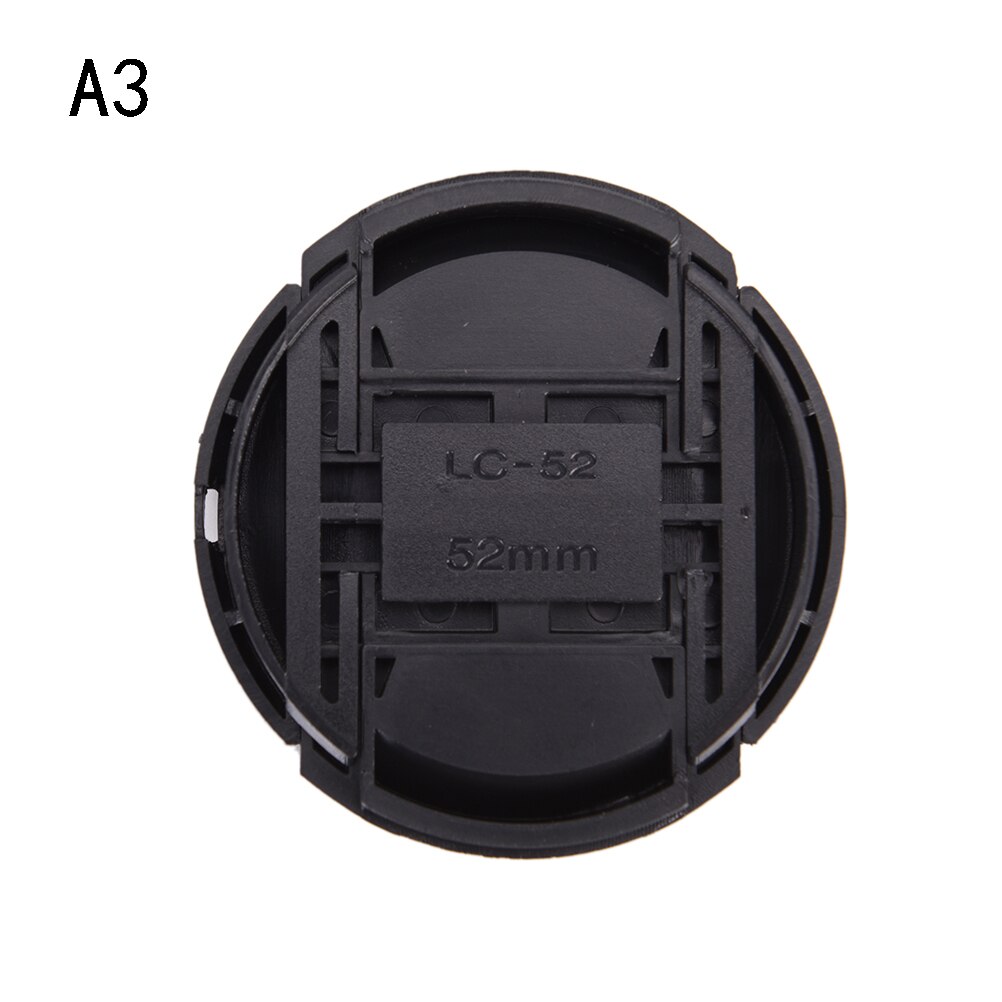 Cubierta de tapa a presión para objetivo Canon, pellizco central de 40,5mm, 49mm, 55mm, 58mm y 72mm, con cuerda antipérdida