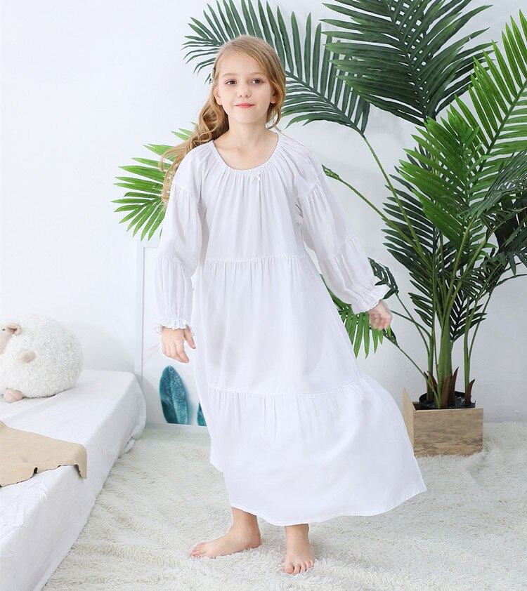 Pigiama per ragazze vestito da torta 2021 abbigliamento per la casa a maniche lunghe per bambini camicia da notte camicie da notte principessa allentata abbigliamento per la casa indumenti da notte esterni