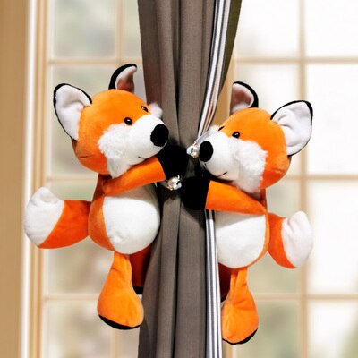 Ganchos de sujeción para cortinas, accesorios de decoración para habitación de niños, correas para cortinas, animales del bosque de la selva, 2 uds.: A