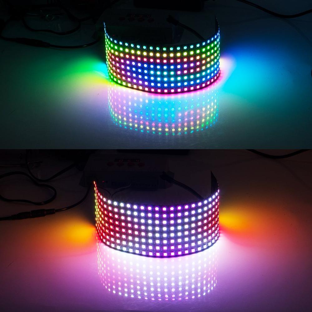 DIY GyverLamp 16x16 Matrix WS2812B 5V RGB 5050SMD Digital Flexible Individually 8x32 256 Pixels Panel Flexible FPCB with Arduino