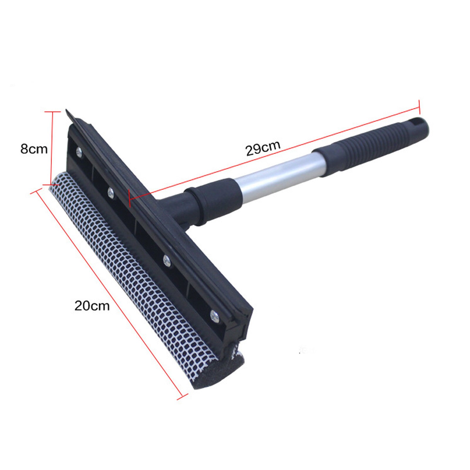 25# Extendable Rubber Window Cleaning Squeegee & Sponge For Windshield With Cleaning Cloth Rubber Wiper Cleaner Glass