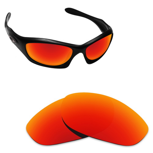 ToughAsNails Gepolariseerde Vervanging Lenzen voor Oakley Monster Dog Frame-Rassen: Fire Red Mirrored
