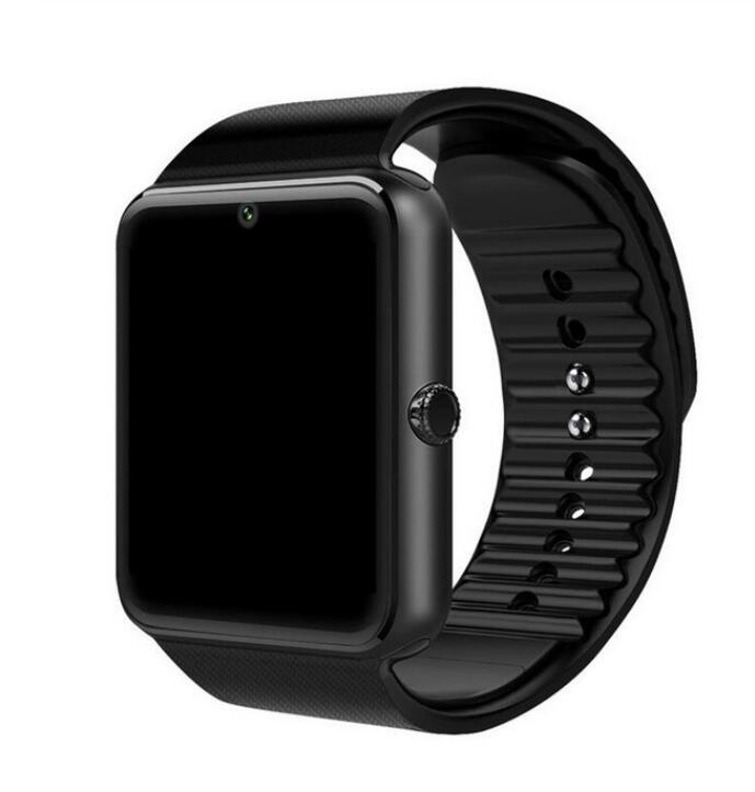 Gt08 smart ur support tf sim-kort anti mistet smartwatch bluetooth touch screen sport armbåndsur til ios android: Sort