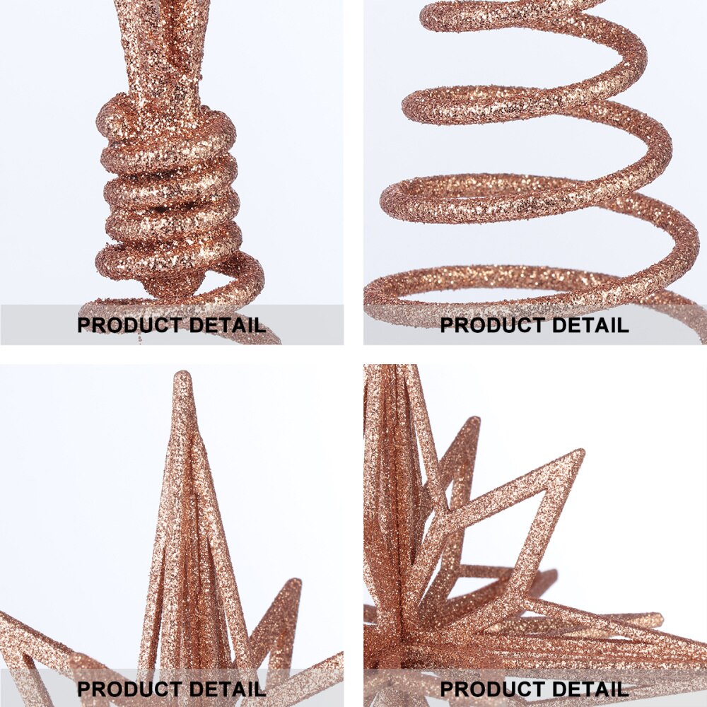 1PC Christmas Tree Decor Golden Star Decoration Christmas Tree Topper