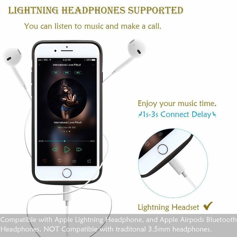 Powerbankhoes voor iphone x xs, zwarte externe batterij, oplaadhoes 6000 mah voor iphone xs max xr, powerbankhoes