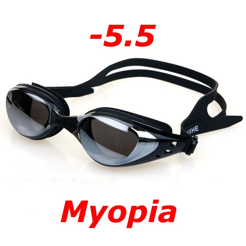 Placage myopie lunettes de natation étanche Anti-buée UV bouclier lunettes piscine Sports nautiques lunettes pour hommes femmes