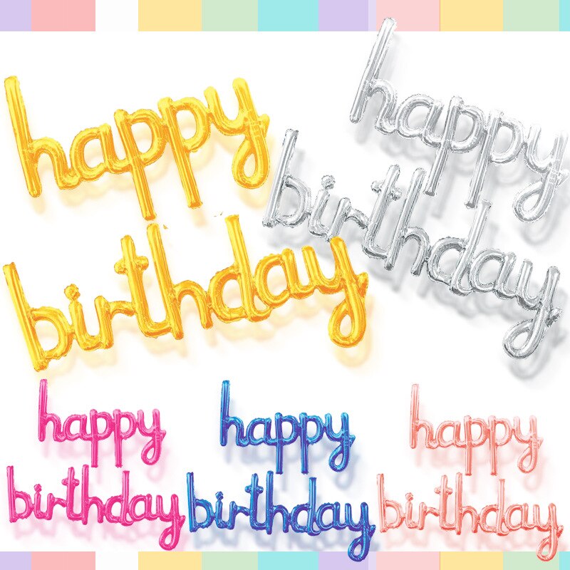 Una pieza feliz Globos de Decoración de cumpleaños oro rosa carta de Globos Decoraciones para de cumpleaños Globos Balony Anniversaire