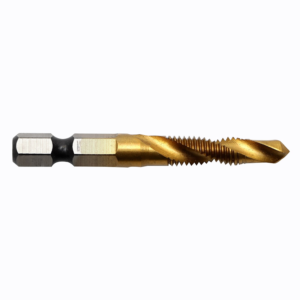 Unids/set de 6 brocas, rosca de taladro, conector métrico M3 M4 M5 M6 M8 M10, herramientas manuales, tornillo HSS, Punta espiral, aceros de alta velocidad