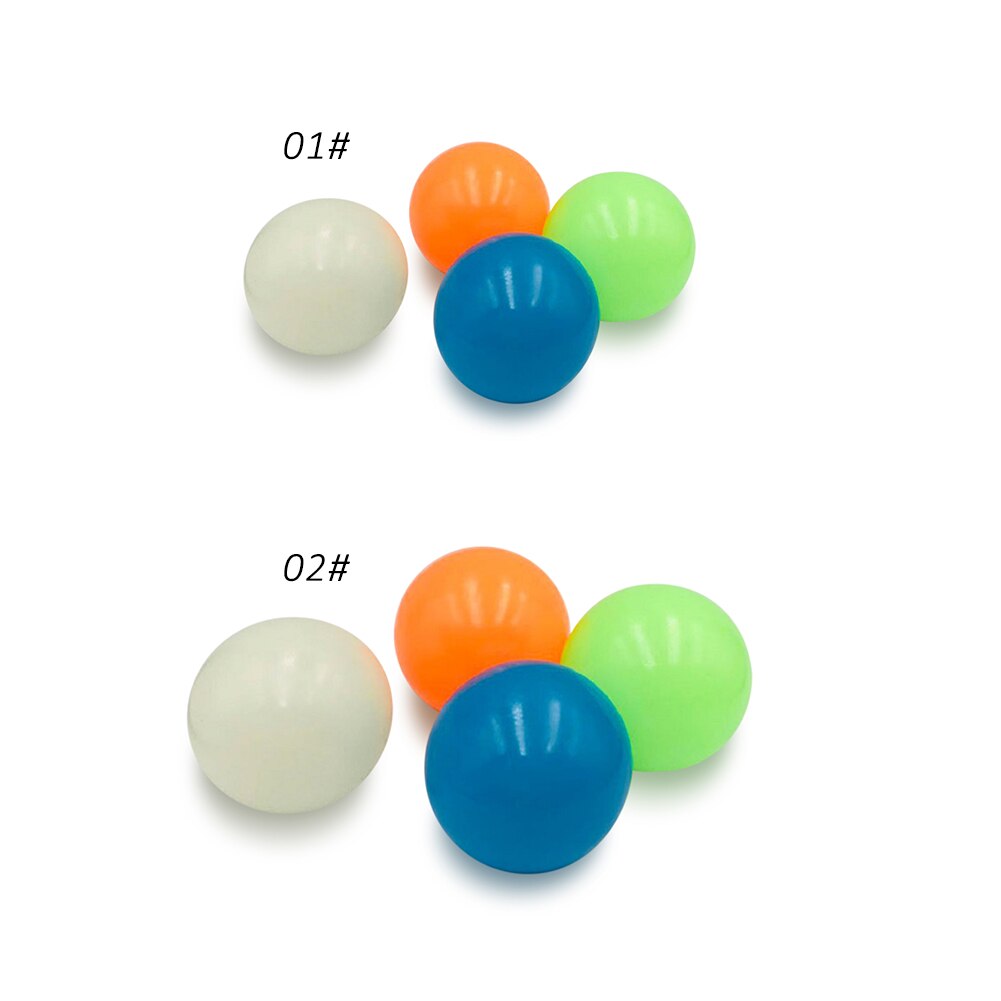 4 stücke Stick Wand Ball Spiel Dekompression Ball Jump Ball Glow in The Dark Spielzeug Kid Spielzeug Squash Saug Ziel mini Leuchtende Kugel