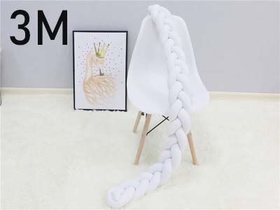 1PC 1M/2,2 M/3M/Neugeborenen Bett Stoßstange Lange Verknotet 4 flechten Kissen Baby bett Stoßstange Knoten Krippe Kleinkind Zimmer Dekor Baby Zimmer Dekor: 9