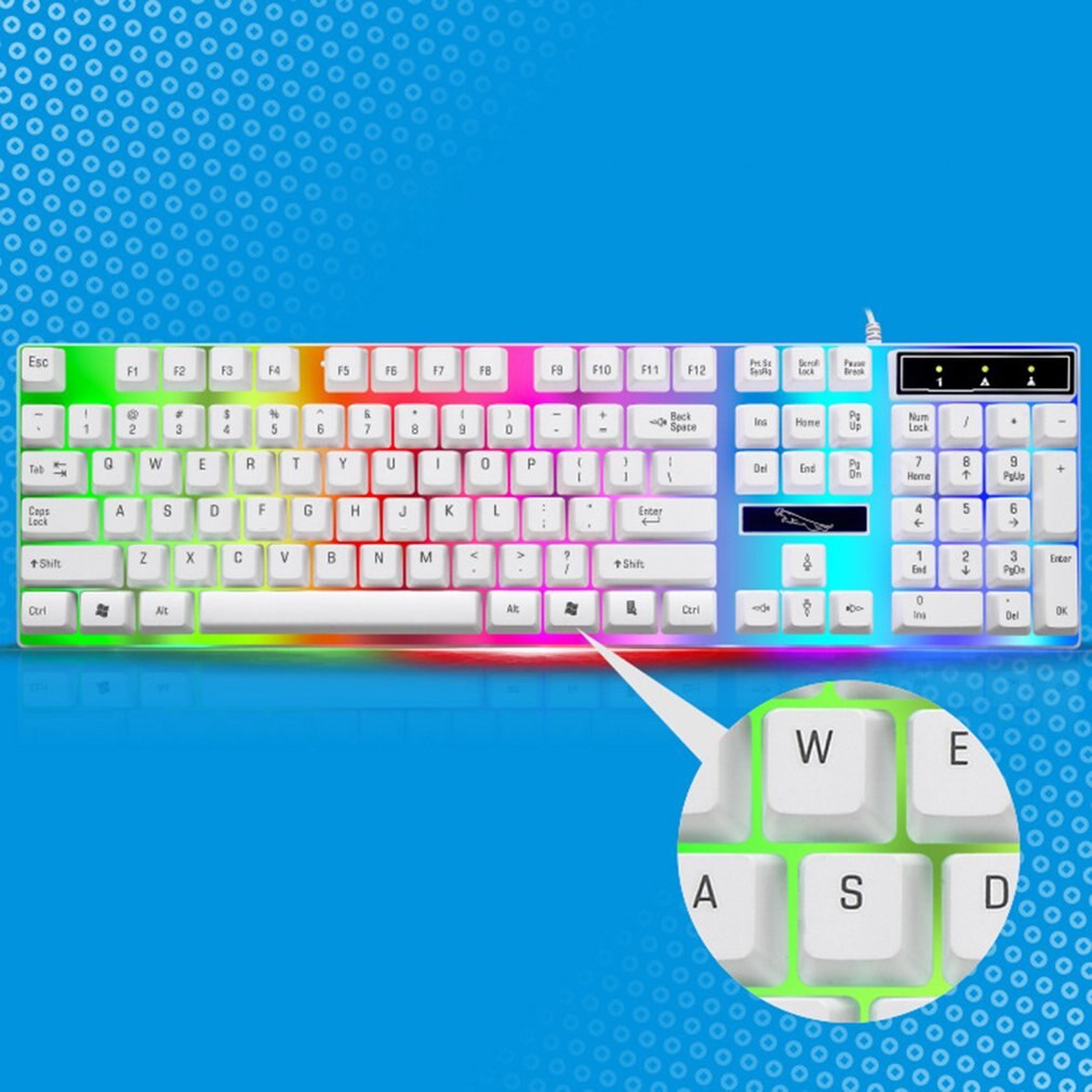 Gaming Keyboard Mouse Set With Backlight Keyboard Led Optical Mouse Set For Notebook Laptop Desktop PC