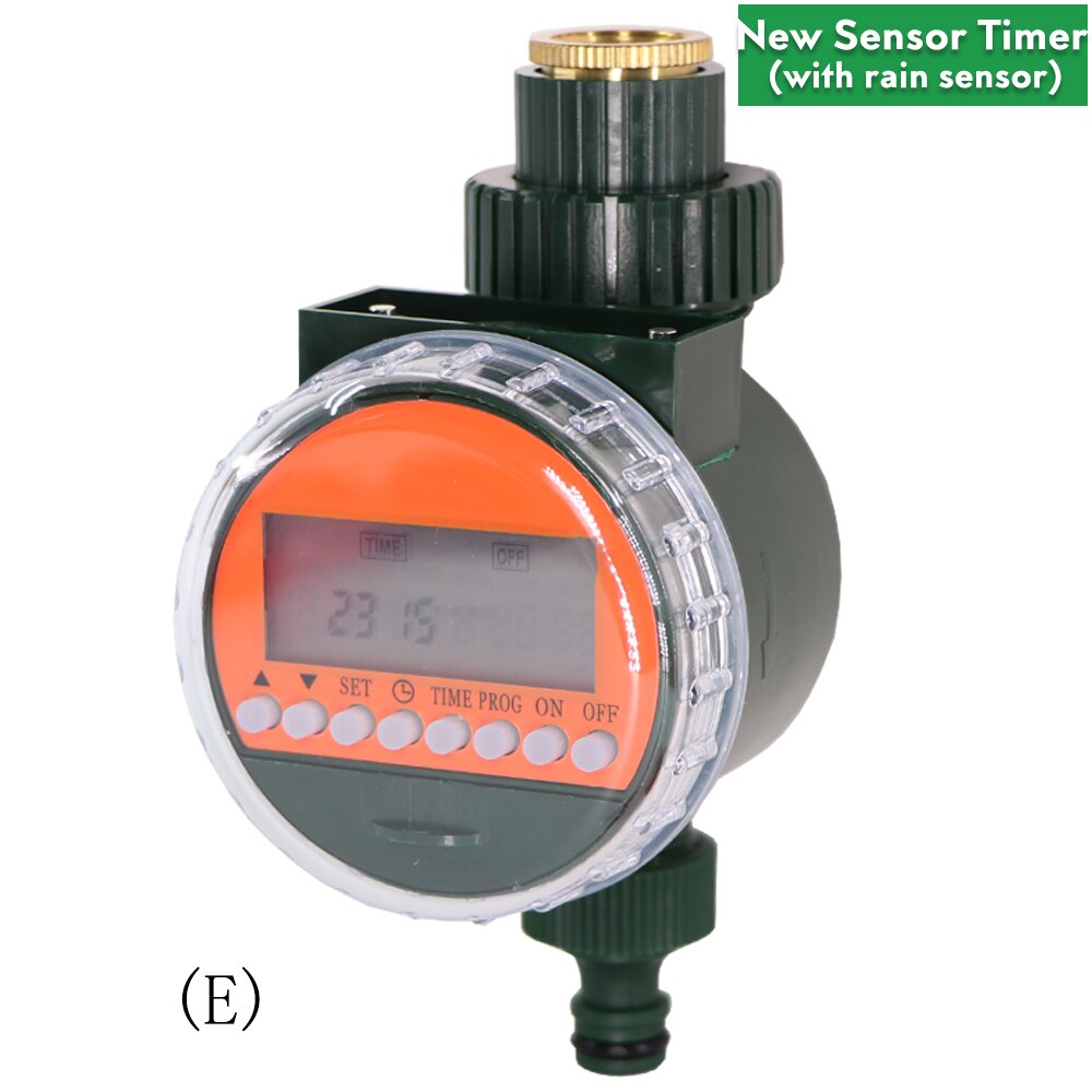 Garden Automatic Watering Timer Irrigation Controller LCD Programmable Family Lawn Hose Faucet Auto And Manual Mode Sprinklers: E