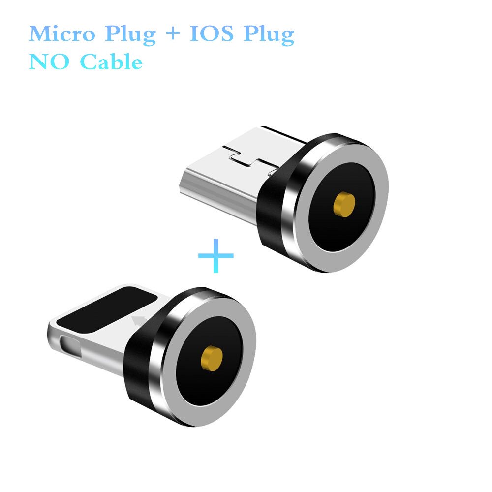 Magnetische Ladung Kabel Stecker Mikro USB Typ C 8 Stift beleuchtung Adapter USB Stecker (Nur Magnetische Stecker) für Runde kopf Magnetische Stecker: IOS und Mikro Stecker