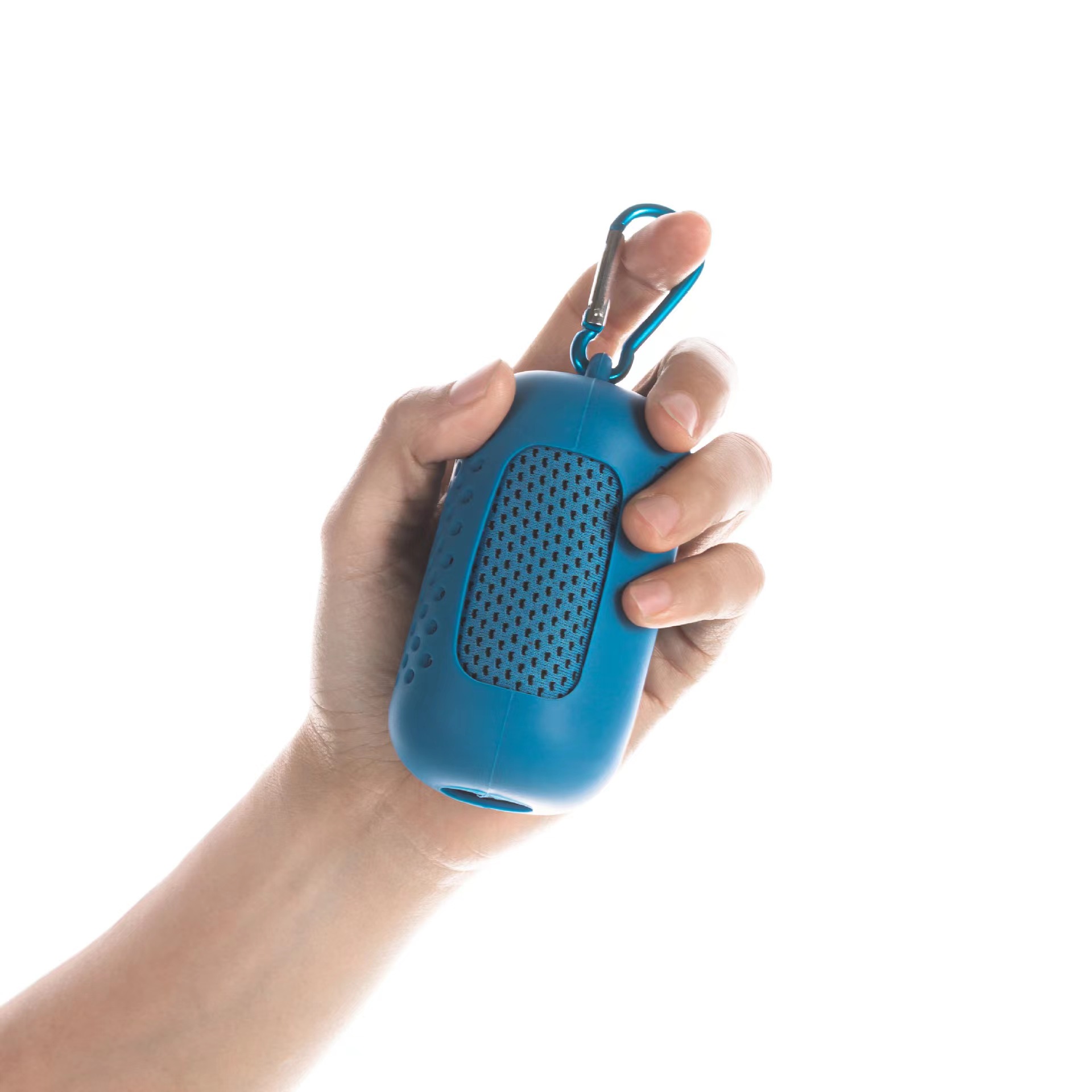 Sporthanddoek met mini siliconengel, draagbare koude handdoek van polyestervezel voor fitness, sport, gym, hardlopen, buiten, sneldrogende, koele handdoek.: Hemelsblauw