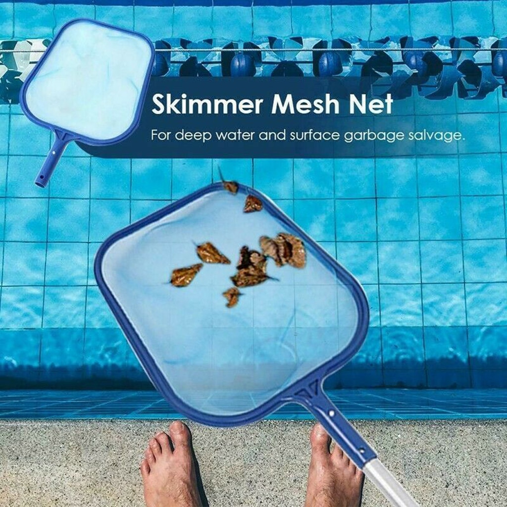 2PCS 42X24CM Swimming Pool Leaf Skimmer Rake Net Tub Spa Cleaning Leaves Mesh Too Skimmer Net Toy 20JUN15