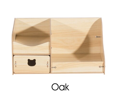 HECARE, organizador de madera para maquillaje, caja de almacenamiento o la oficina para el hogar, caja de cosméticos, caja de madera coreana para maquillaje, organizador de almacenamiento de joyas: Oak050