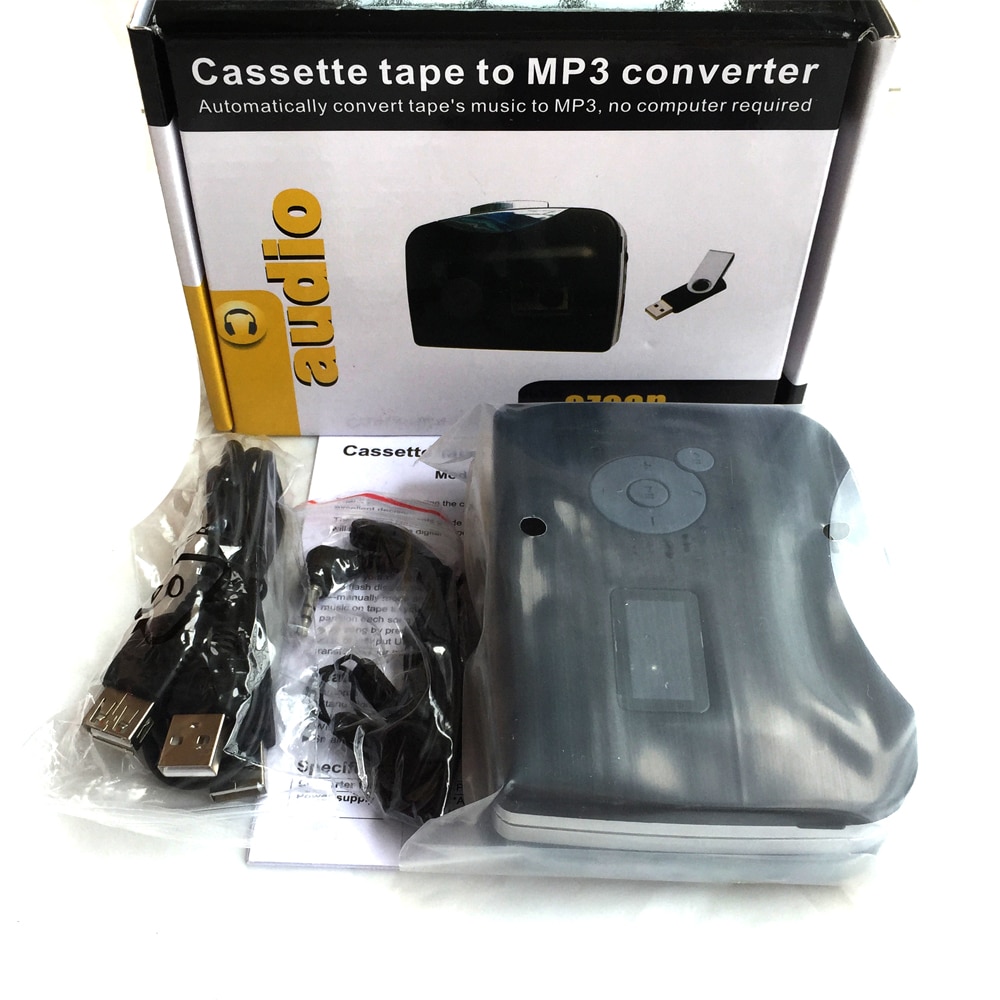 Tape Cassette Player Converter, convert old cassette tape to mp3 save in usb flash disk directly, no pc need, play alone