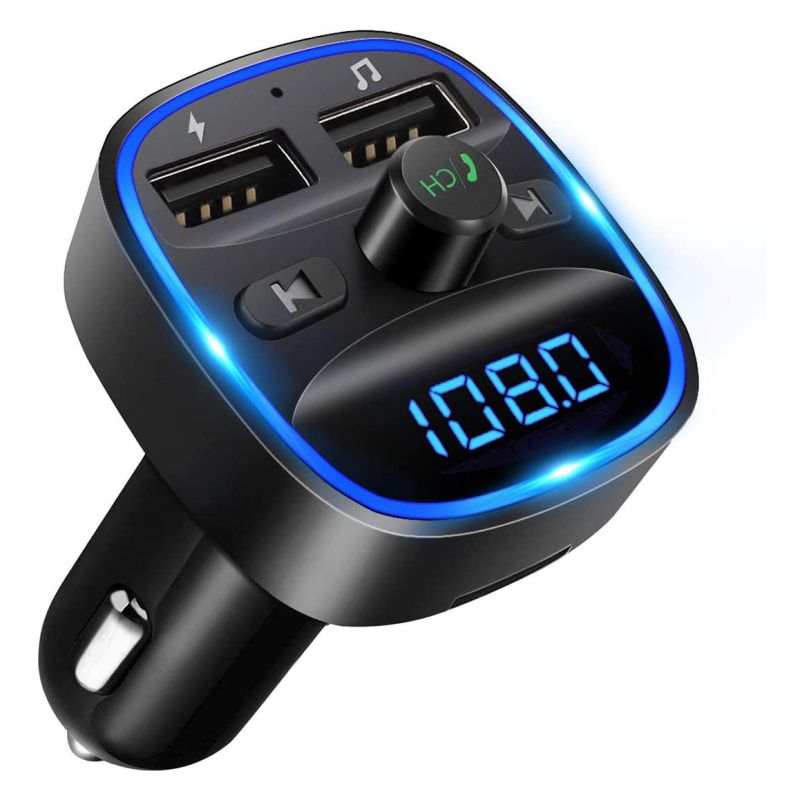 Auto Bluetooth 5.0 MP3 Speler Auto Fm-zender Handsfree Bellen Dual Usb Charge Met Led Licht voertuig Elektronica