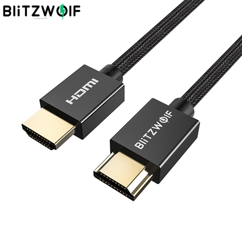 BlitzWolf High-Definition Multimedia Interface HDMI A-A Mannelijke Kabel 4K 60Hz HD 3D Staat 18Gbps Brede compatibiliteit voor PC TV