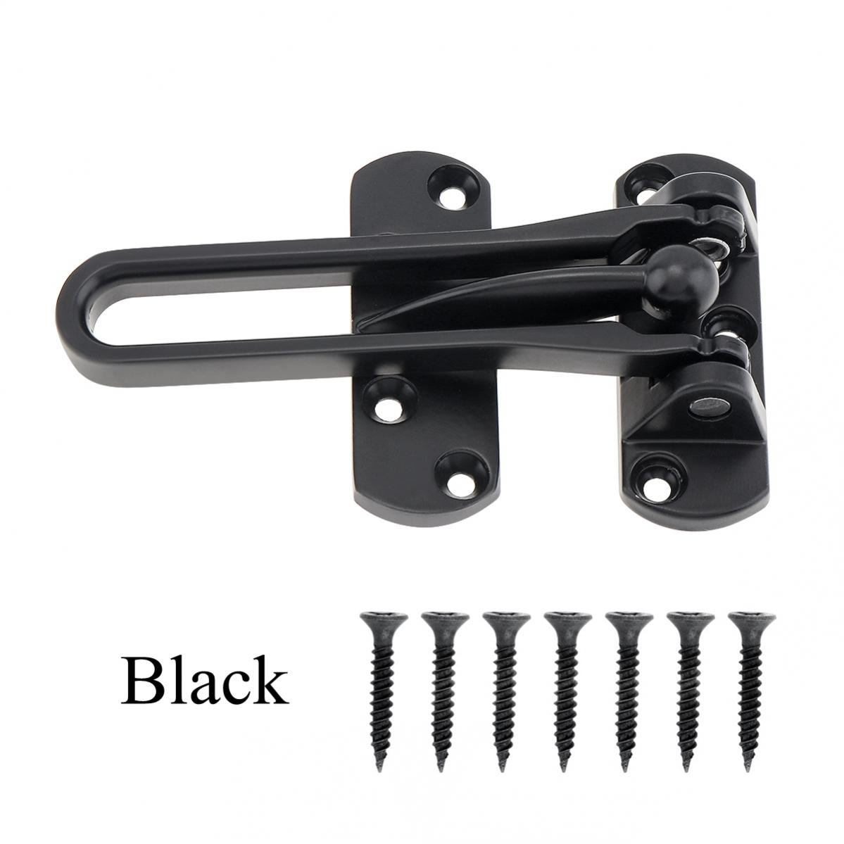 Door Bolt Home Anti-theft Room Door Bar Zinc Alloy Door Lock Latch for Home & Hotel Security Door Chain Lock U Swing Front Door: Bronze