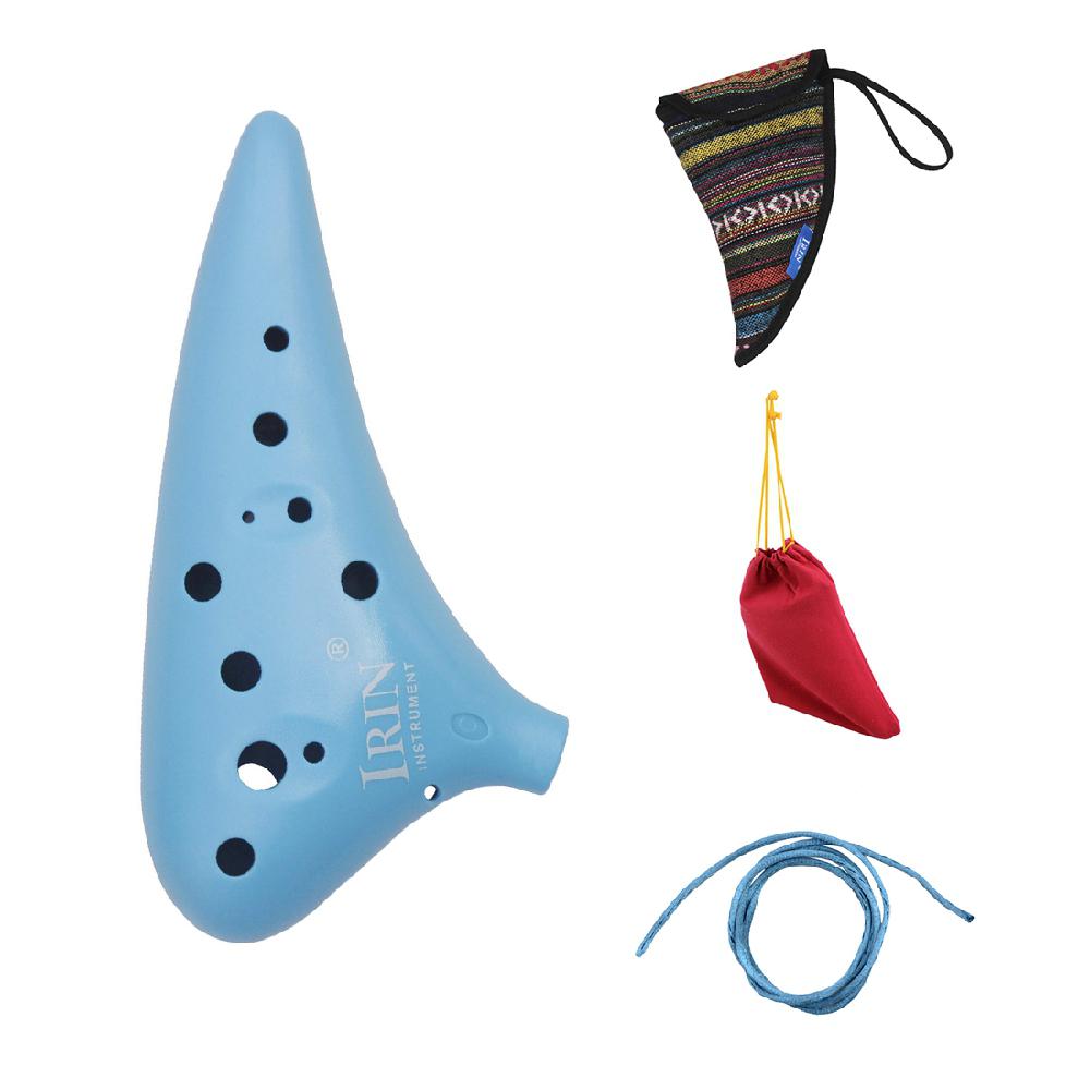 Irin 12 hull plast alt c ocarina fløyte for musikkelskere og nybegynnere