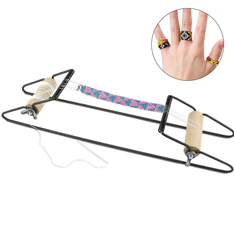 Bricolage bois tissage perles métier à tisser Kit Bracelet bijoux à la main outil de tricot bijoux Machine à tricoter tissage perles Machine-40