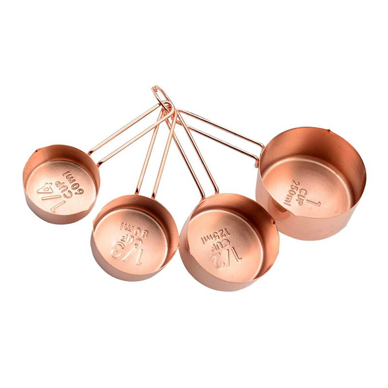 Rvs Maatbekers set van 4, keuken accessoires door Leeseph: Rose Gold