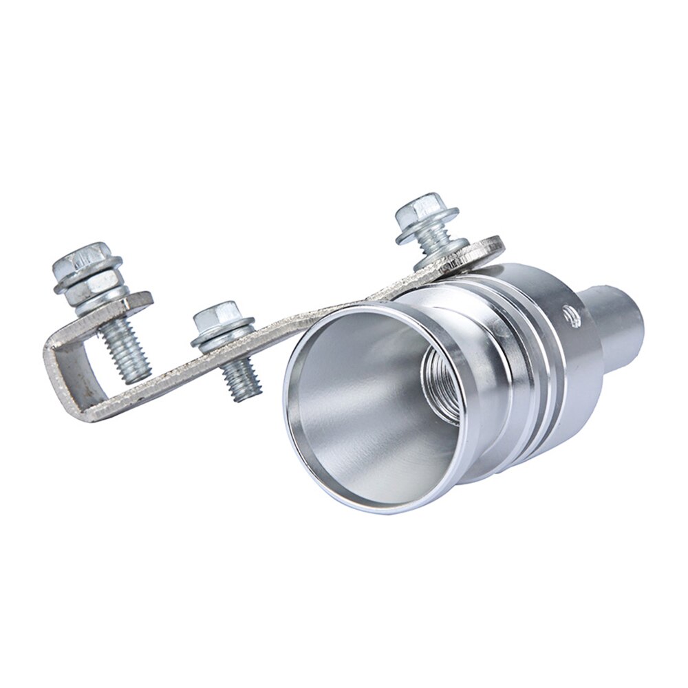 Turbo lyd fløjte udstødningsrør udstødning afblæsningsventil aluminium sølv 10.2 × 1.8cm s