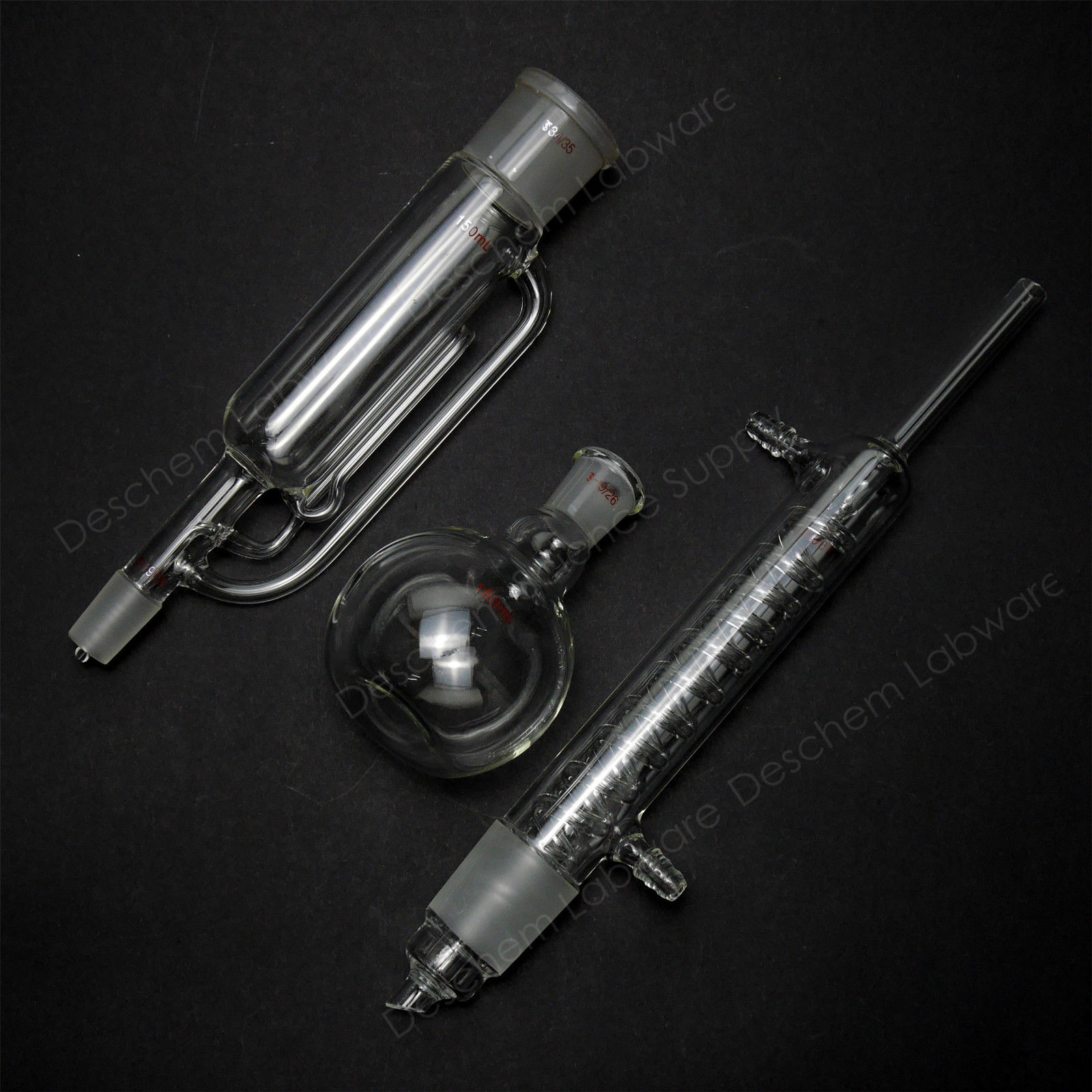 150ml,Glass Soxhlet Extractor Body,With/Graham Coi... – Vicedeal