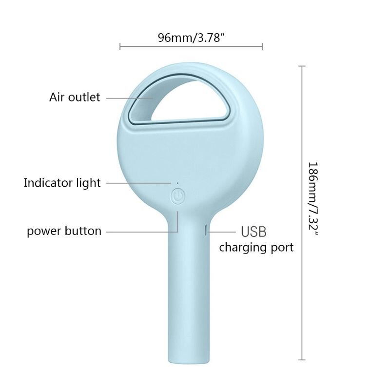 Portable Fan Bladeless Handheld Fan USB Rechargeable Personal Fan Q81F