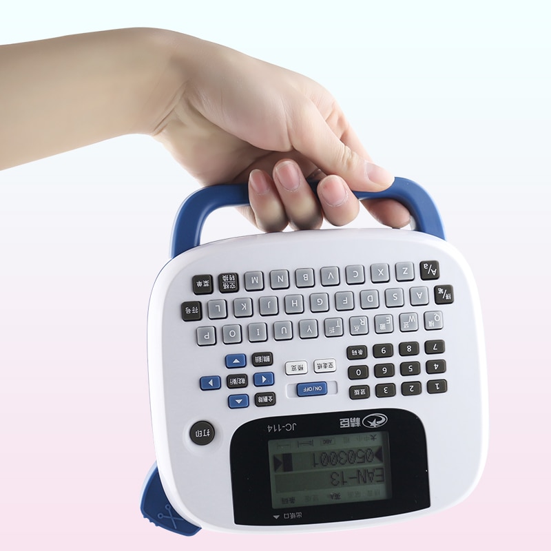 JC-114 handheld portable labeling machine home office notes barcode label printer built