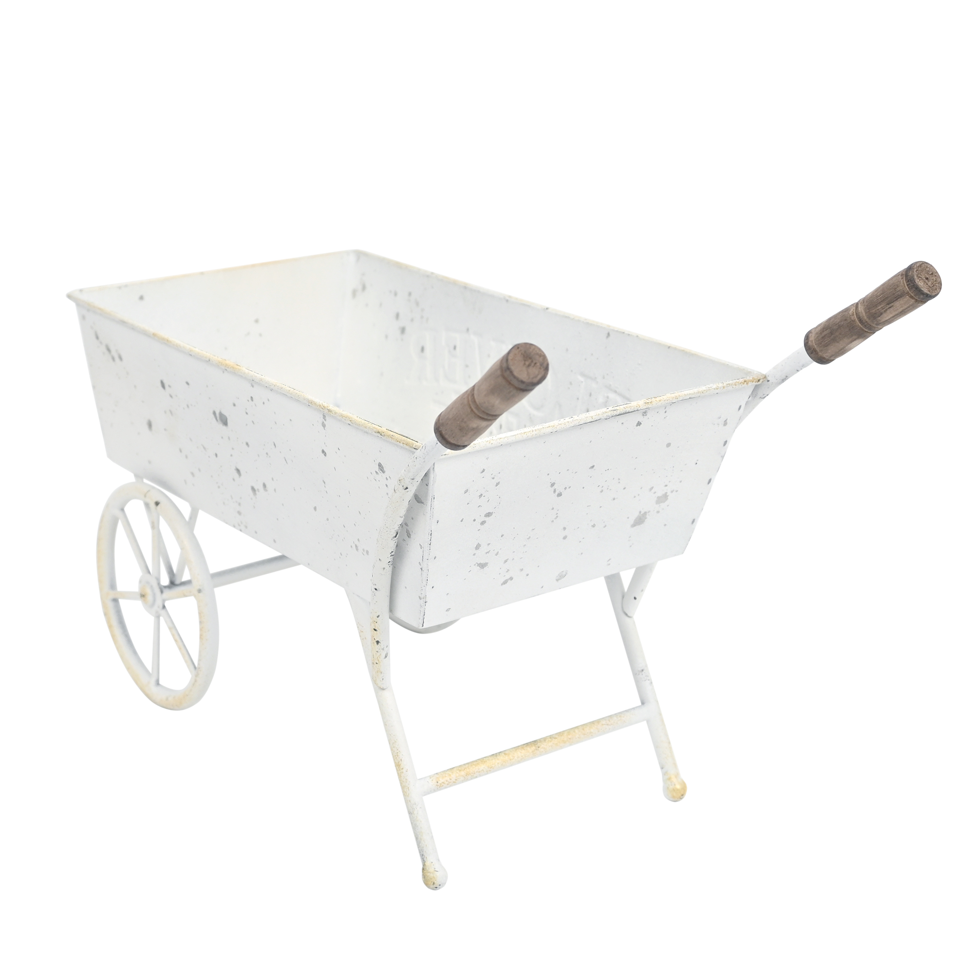 Carro de flores pequeño Vintage, macetero de carretilla, macetero de vagón de Metal para plantas de interior y exterior, carrito decorativo de jardín Pla