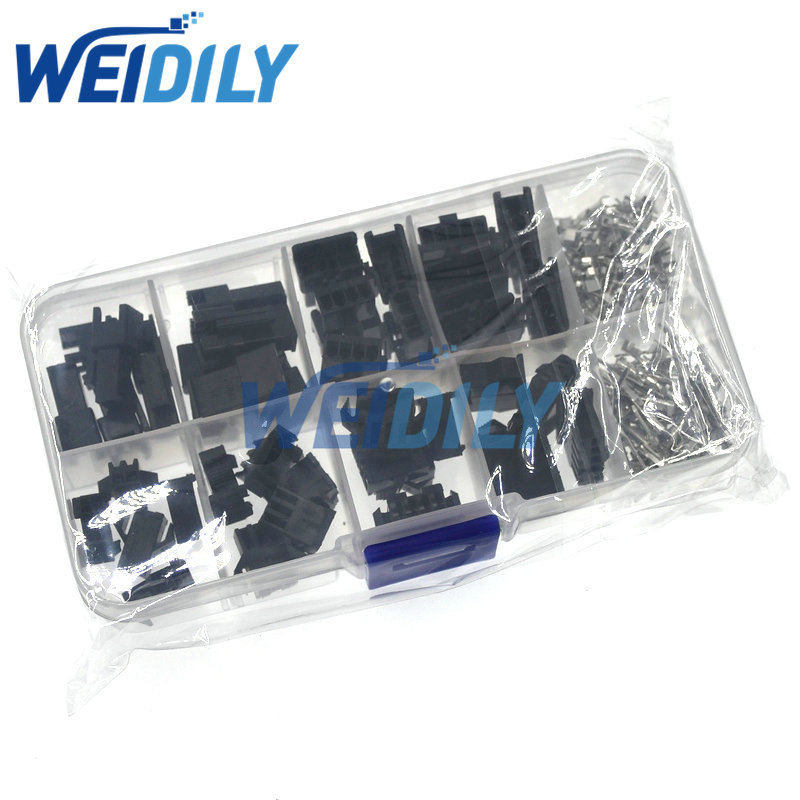 1Set 2.54Mm Dupont Terminal Mannelijke/Vrouwelijke Pin Sm2.54 Kabel Plug 2/3/4/5 Pin Elektrische Jumper Header Behuizing Draad Connector Kit