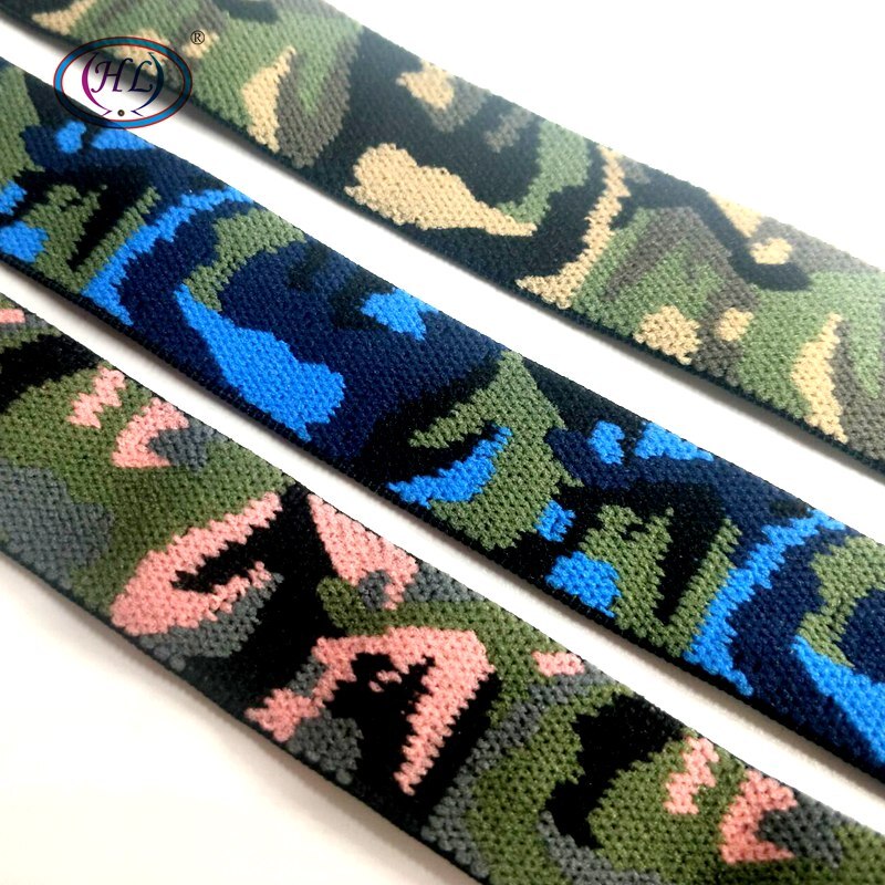 Hl 25 Mm 2 Meters/package Drie Kleuren Camouflage Patroon Elastische Band Kleding Tassen Schoenen Thuis Textiel Naaien Accessoires Diy