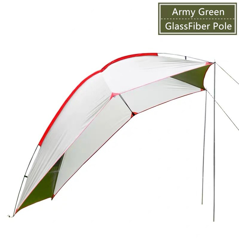 JayCreer RV Awning Operation Car Roof Trunk Tent Shelder For SUV ,RV,Seadan: Green GlassFiberPole