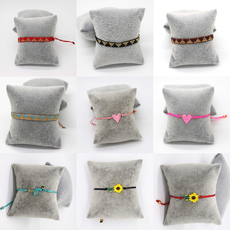 Bluestar Bohemian Glazen Kralen Ketting Armband Miyuki Accessoires Rood Zwart Hart Flamingo Charms Armband Voor Vrouwen Sieraden