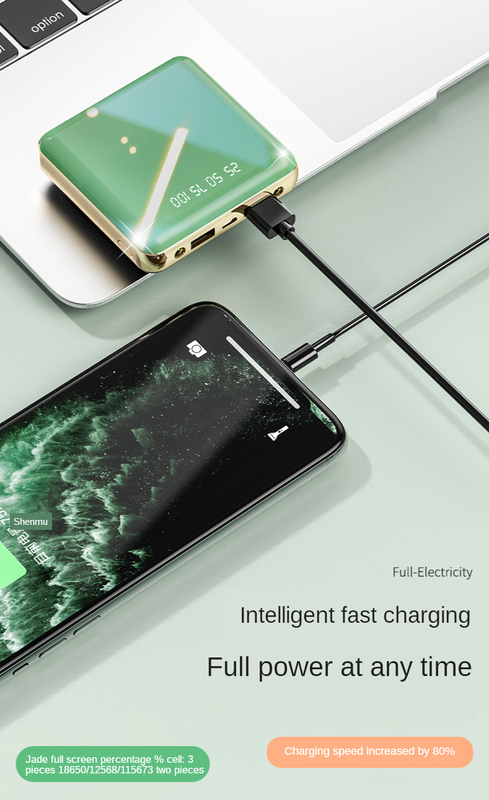 20000mAh Mini Power Bank Fast Charger LCD Type C Dual USB PoverBank External Battery Charger For Xiaomi Mi IPhone6 7 8 X