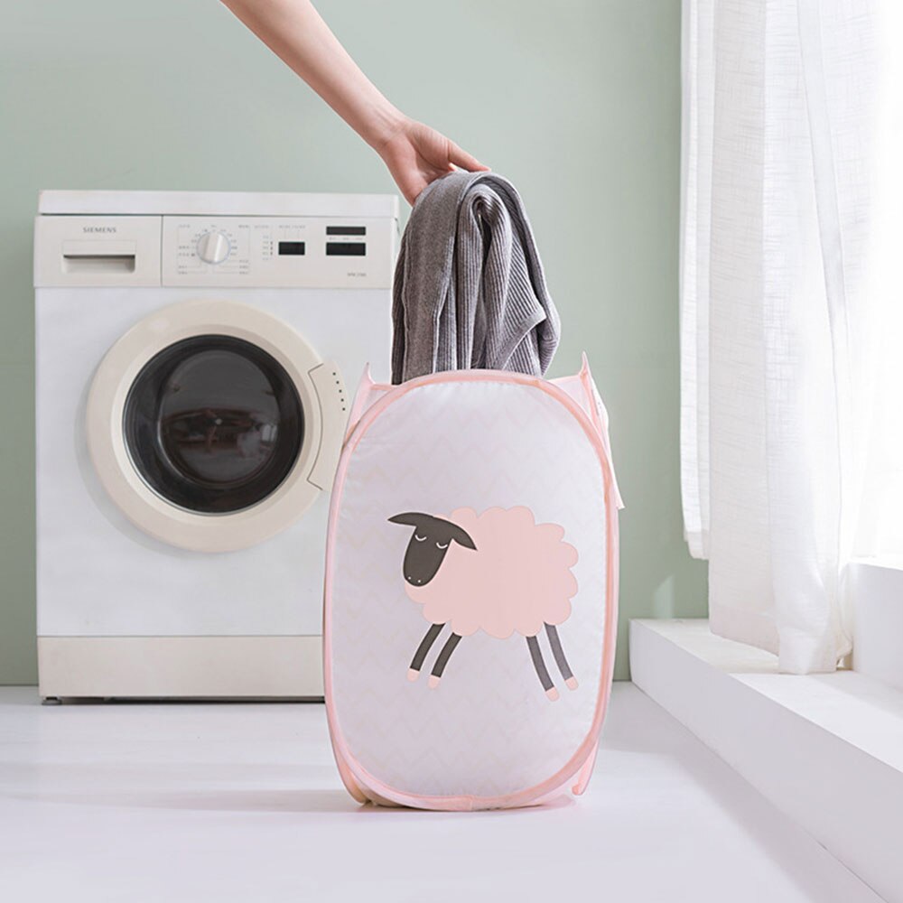 1 pcs Folding Laundry Storage Basket Folding Clothes Toy Bucket Holder Organizer Large Capacity Portable Sundries Organizer