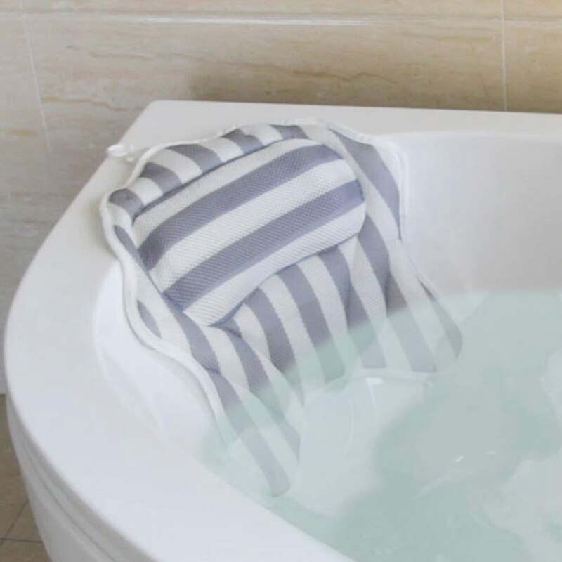Badepudehynde med 6 sugekopper 3d mesh badepude til badekar, badekar
