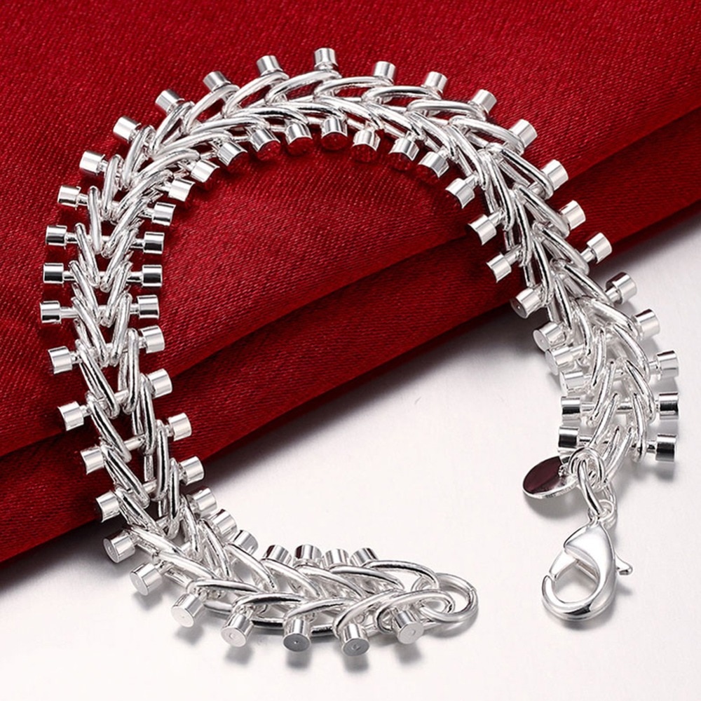 Zilver 925 Sieraden Chain Link Armband Vrouwen Mannen Luxe Sieraden