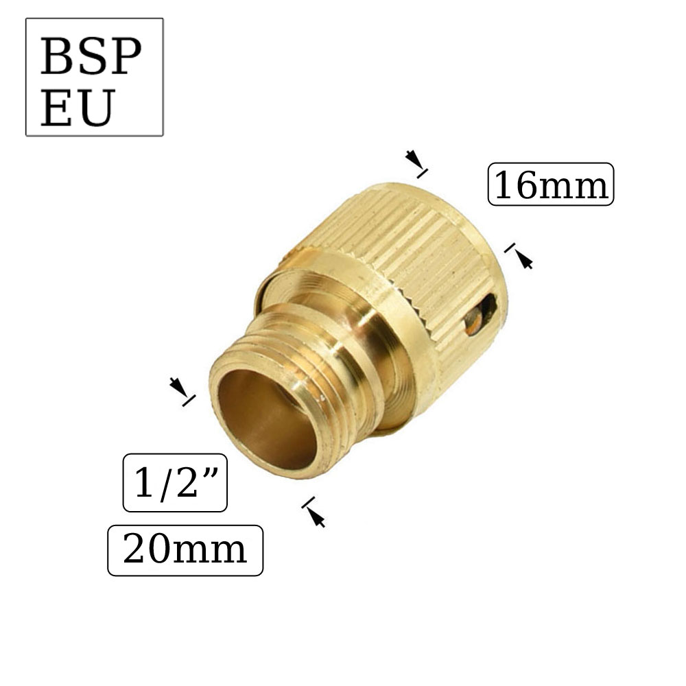 1/2 3/4 5/8 1" Thread Hose Quick Connector Brass Garden Watering Fittings Drip Irrigation Copper Hose Quick Coupler: plum