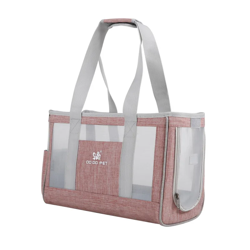 Cat Carrier Bag Breathable Transporter Pet Bag Portable Puppy Single Shoulder Bags Travel Carrier for Cat Dog Pets Handbag: L / Red