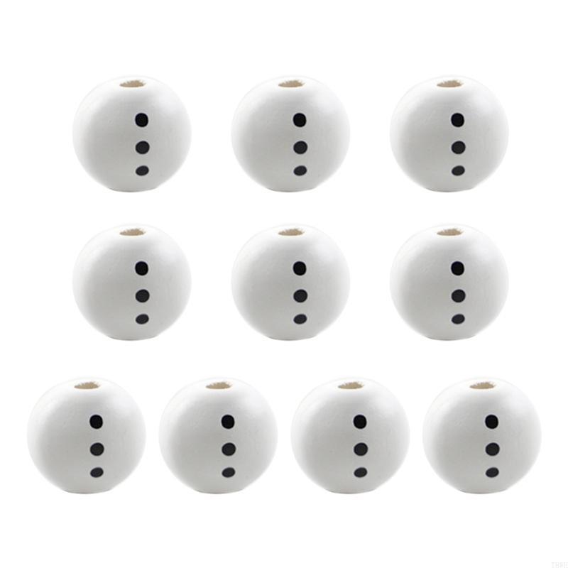 T8We 10 PCS Kerstmis houten kraal sneeuwpop houten kraal winter houten kraal losse ambacht houten kraal ronde kraal voor winter: Deep Sapphire