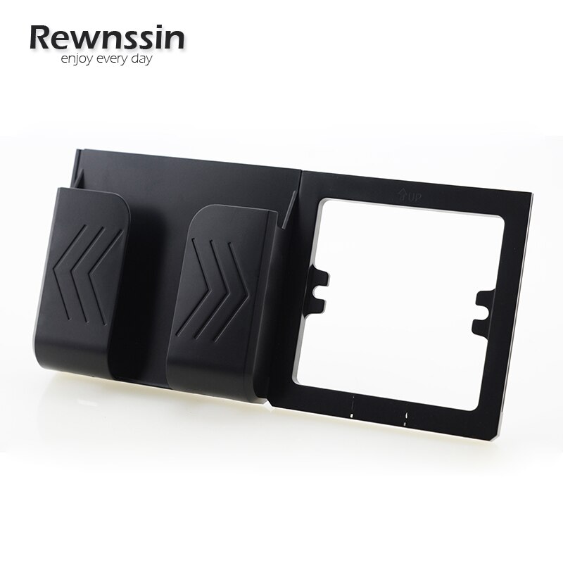 Usb Muur Plug Mobiele Telefoon Opladen Outlet Eu/Franse Stopcontact Met Dual Usb-Poorten Opladen Zwart Geborsteld Aluminium panel