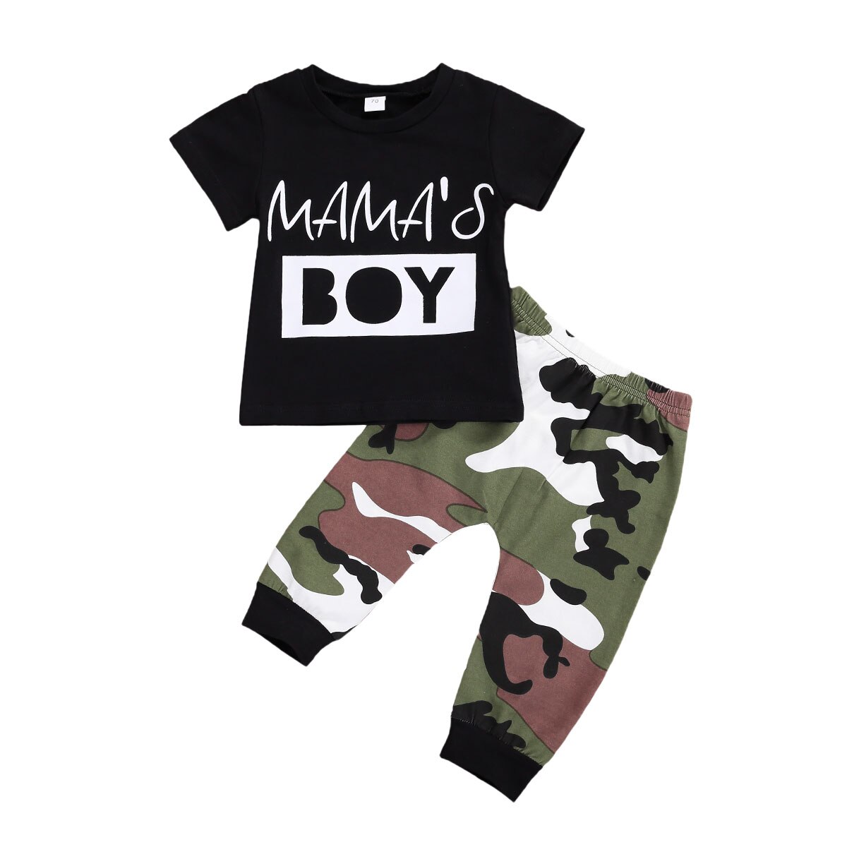 Zomer Pasgeboren Baby Baby Boy Tops T-shirt Camouflage Broek Outfits Kleding 0-24M