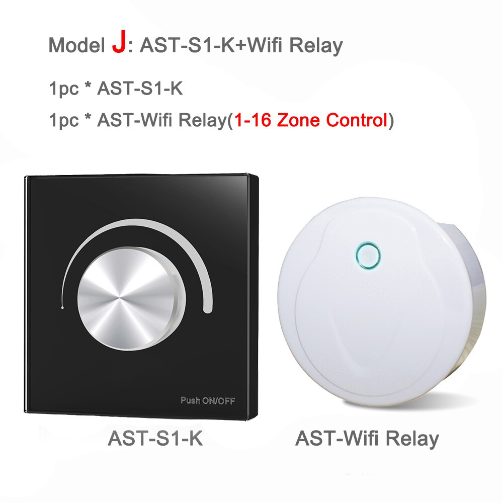LED Dimmer Switch 220V 230V 110V AC Rotary Dimmable Wireless RF 2.4G Remote Smart Wifi Triac Dimmer for LED Lamp Bulb Light S1-K: Model J