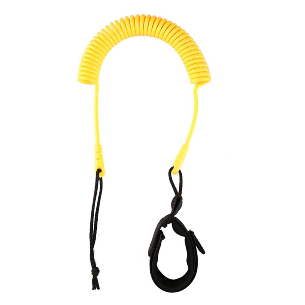 10ft perna corda prancha cinta elástica stretchable seguro paddle trela enrolado tornozelo levante-se tração jangada surf kayak acessório: Yellow